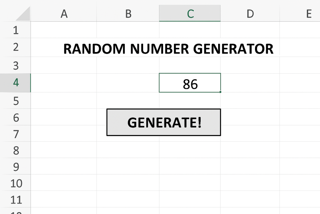 simple random number generator in excel