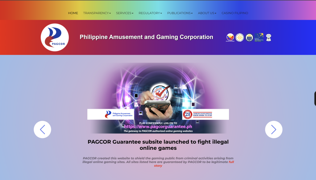 Philippine Amusement and Gaming Corporation website