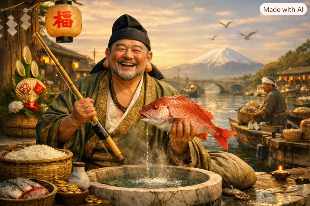 Ebisu God of Fishermen gods of good luck