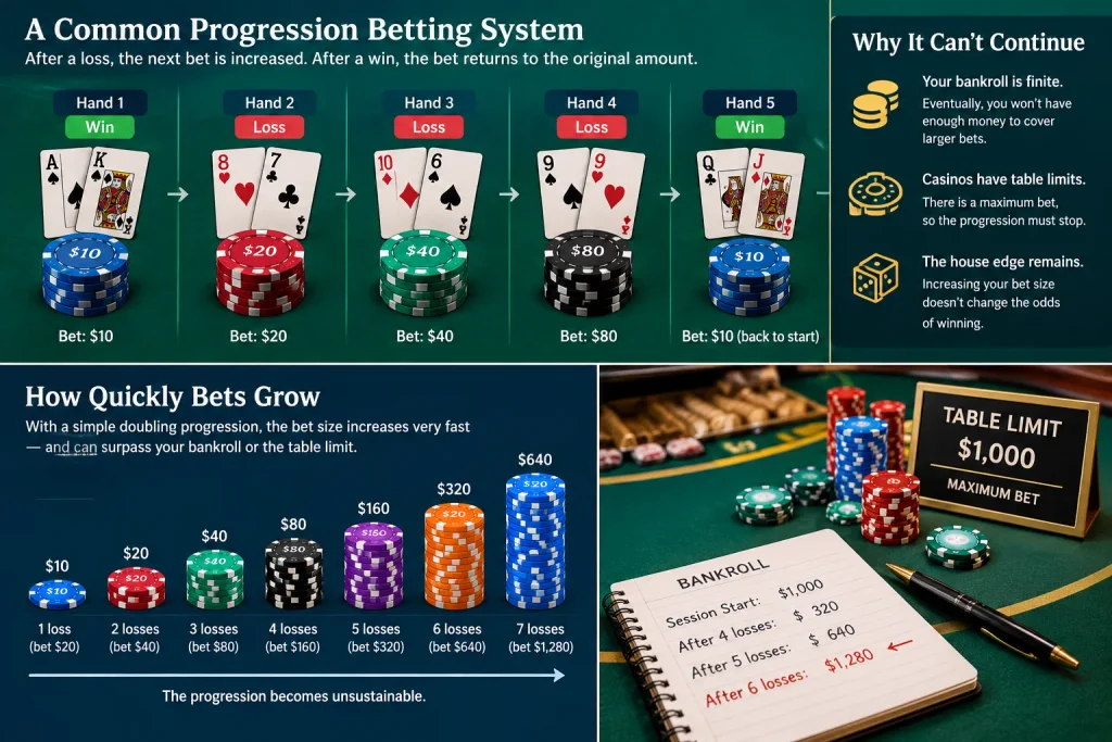 Blackjack Betting Progression Explained - best way to win at blackjack