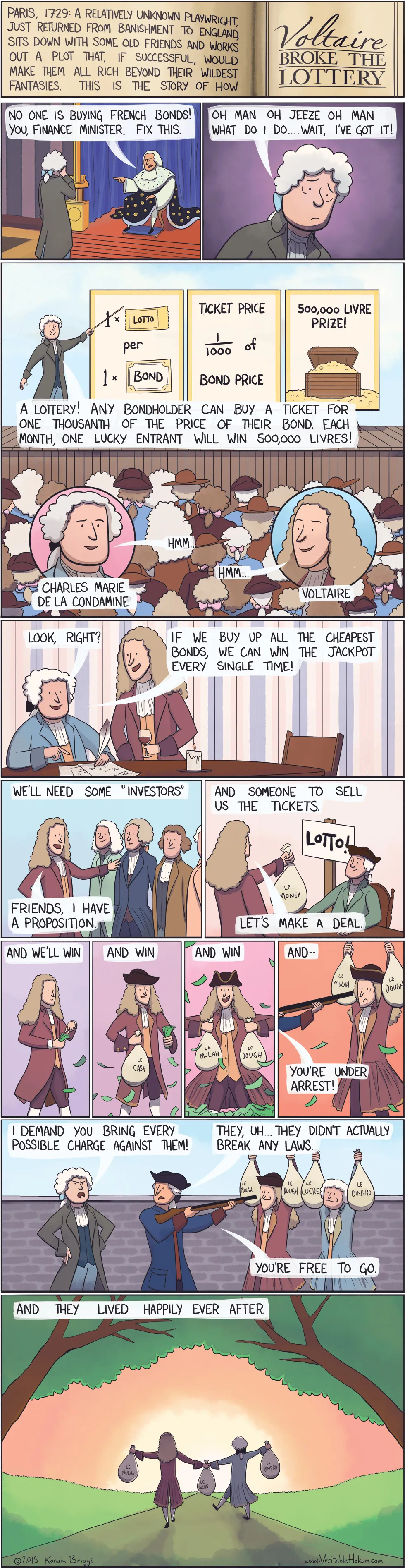 voltaire won the lottery